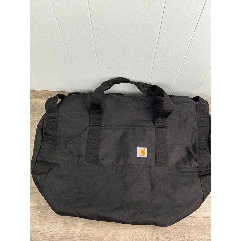 Carhartt Classic 60L Round Duffel Bag Black Heavy-Duty Water-Resistant CB0493